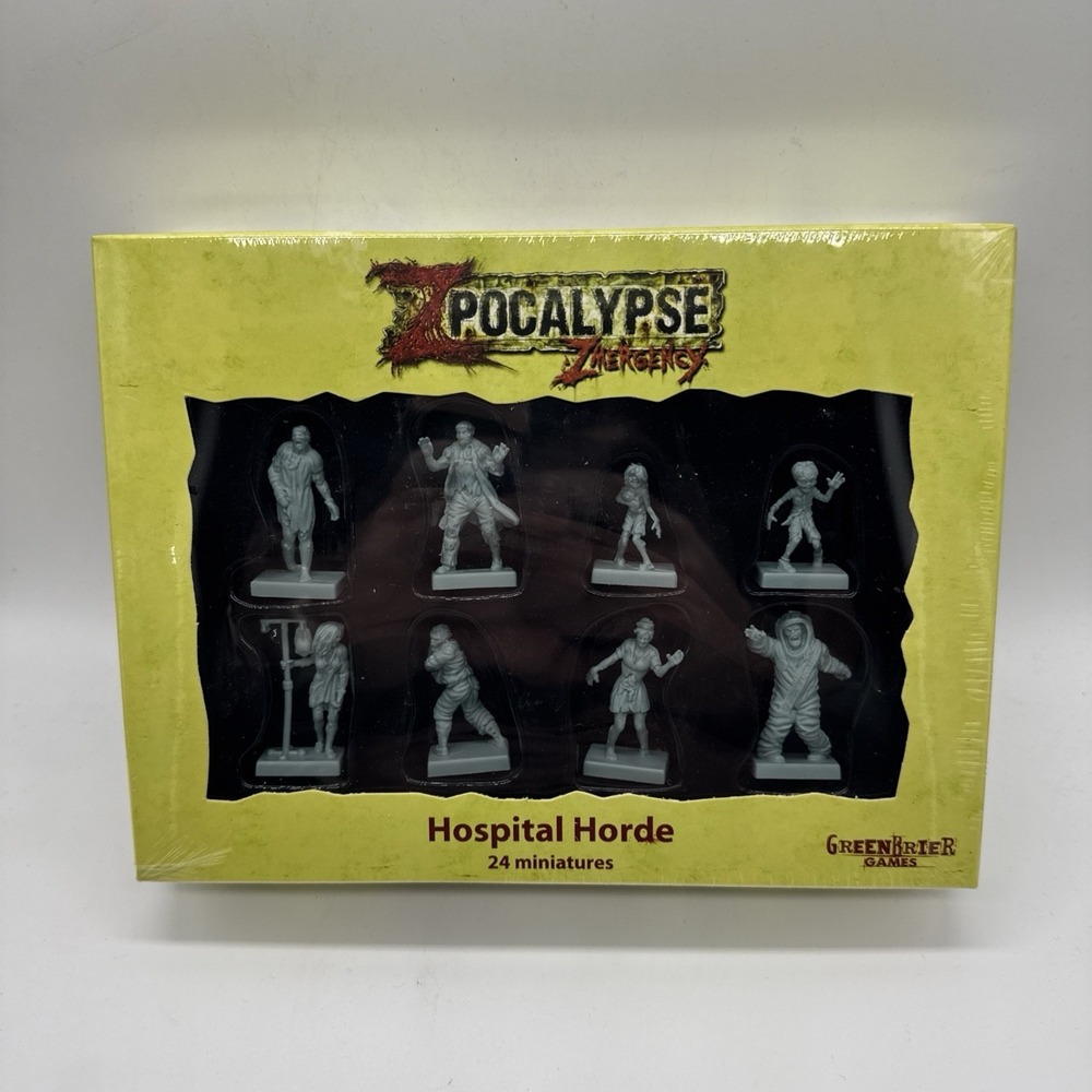 Zpocalypse Zmergency Hospital Horde Zombie 24 Miniatures Expansion-new/sealed